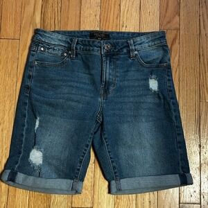 Rachel Roy‎ Bermuda Medium Wash Denim Jean Shorts Size 4/27